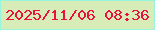 文字の大きさ：4、枠の色：98f5dd、背景の色：d8ecb7、文字の色：e6133e 無料ブログパーツのブログ時計