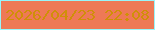 文字の大きさ：4、枠の色：98f5fa、背景の色：ee7956、文字の色：d08f08 無料ブログパーツのブログ時計