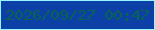 文字の大きさ：1、枠の色：98f5fc、背景の色：0d40a6、文字の色：086352 無料ブログパーツのブログ時計