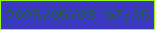文字の大きさ：2、枠の色：98f71a、背景の色：3a39bf、文字の色：245e41 無料ブログパーツのブログ時計