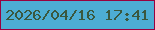 文字の大きさ：1、枠の色：99013f、背景の色：4dadd4、文字の色：3a583f 無料ブログパーツのブログ時計