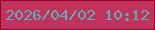 文字の大きさ：5、枠の色：990222、背景の色：c1325c、文字の色：62aabb 無料ブログパーツのブログ時計