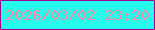 文字の大きさ：1、枠の色：990294、背景の色：24fbeb、文字の色：f08ca8 無料ブログパーツのブログ時計