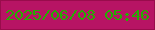 文字の大きさ：3、枠の色：990c4c、背景の色：b71464、文字の色：24ae01 無料ブログパーツのブログ時計