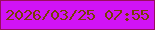 文字の大きさ：4、枠の色：990d60、背景の色：d113f5、文字の色：783f05 無料ブログパーツのブログ時計