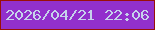 文字の大きさ：2、枠の色：991008、背景の色：9230cc、文字の色：c6d2eb 無料ブログパーツのブログ時計