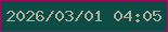 文字の大きさ：3、枠の色：99115a、背景の色：0d4c44、文字の色：abafa1 無料ブログパーツのブログ時計
