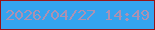 文字の大きさ：2、枠の色：991316、背景の色：35a4ef、文字の色：ac91b2 無料ブログパーツのブログ時計