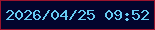 文字の大きさ：3、枠の色：99142d、背景の色：02052d、文字の色：66ccf3 無料ブログパーツのブログ時計