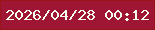 文字の大きさ：4、枠の色：99151a、背景の色：9f1635、文字の色：f7fff1 無料ブログパーツのブログ時計