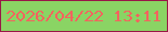 文字の大きさ：1、枠の色：991747、背景の色：8ad464、文字の色：f3645e 無料ブログパーツのブログ時計