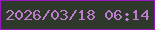 文字の大きさ：3、枠の色：9919c1、背景の色：2e392b、文字の色：be7cce 無料ブログパーツのブログ時計