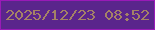 文字の大きさ：4、枠の色：991ab7、背景の色：5a258c、文字の色：a48266 無料ブログパーツのブログ時計