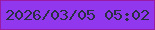 文字の大きさ：4、枠の色：991ba3、背景の色：9137ee、文字の色：2a3042 無料ブログパーツのブログ時計