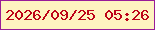 文字の大きさ：1、枠の色：991c98、背景の色：fef3c0、文字の色：bd0319 無料ブログパーツのブログ時計