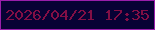 文字の大きさ：2、枠の色：991eab、背景の色：080235、文字の色：830f45 無料ブログパーツのブログ時計