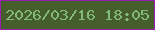 文字の大きさ：2、枠の色：9920ae、背景の色：465d2c、文字の色：82bb77 無料ブログパーツのブログ時計