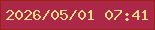 文字の大きさ：1、枠の色：992215、背景の色：ac2748、文字の色：ebdd84 無料ブログパーツのブログ時計