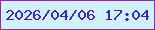 文字の大きさ：2、枠の色：9923b3、背景の色：cff2fb、文字の色：3f22e0 無料ブログパーツのブログ時計