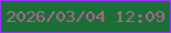文字の大きさ：2、枠の色：9933ff、背景の色：1b6e34、文字の色：ad6792 無料ブログパーツのブログ時計
