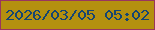 文字の大きさ：3、枠の色：99355e、背景の色：b4900f、文字の色：154572 無料ブログパーツのブログ時計