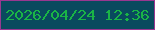 文字の大きさ：4、枠の色：993790、背景の色：094a5e、文字の色：1ab546 無料ブログパーツのブログ時計