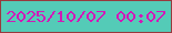文字の大きさ：1、枠の色：99393e、背景の色：54cbb7、文字の色：d218b8 無料ブログパーツのブログ時計