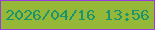 文字の大きさ：4、枠の色：993bdf、背景の色：96b838、文字の色：1c936c 無料ブログパーツのブログ時計