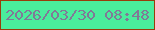 文字の大きさ：2、枠の色：993c0a、背景の色：4aed9c、文字の色：817997 無料ブログパーツのブログ時計