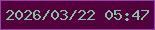 文字の大きさ：4、枠の色：9940b0、背景の色：52013d、文字の色：84c3a4 無料ブログパーツのブログ時計