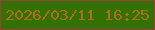 文字の大きさ：5、枠の色：994135、背景の色：347104、文字の色：ab700f 無料ブログパーツのブログ時計