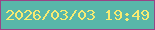文字の大きさ：2、枠の色：994486、背景の色：59b7a9、文字の色：f7eb72 無料ブログパーツのブログ時計