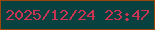 文字の大きさ：4、枠の色：994609、背景の色：084240、文字の色：c93453 無料ブログパーツのブログ時計