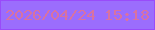 文字の大きさ：5、枠の色：994bfa、背景の色：9b6dfd、文字の色：d872a1 無料ブログパーツのブログ時計