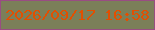 文字の大きさ：2、枠の色：994d82、背景の色：7b7f59、文字の色：e24f01 無料ブログパーツのブログ時計