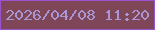 文字の大きさ：2、枠の色：9953cf、背景の色：7f4658、文字の色：aa95d5 無料ブログパーツのブログ時計