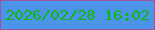 文字の大きさ：4、枠の色：9957a2、背景の色：4b94ea、文字の色：0db90e 無料ブログパーツのブログ時計