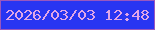 文字の大きさ：1、枠の色：9957be、背景の色：2835f2、文字の色：e1a6e7 無料ブログパーツのブログ時計