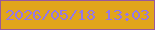 文字の大きさ：5、枠の色：99589b、背景の色：e1a51b、文字の色：9477e8 無料ブログパーツのブログ時計
