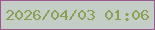 文字の大きさ：3、枠の色：995990、背景の色：c5cec6、文字の色：8ca055 無料ブログパーツのブログ時計