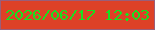 文字の大きさ：5、枠の色：995e7a、背景の色：dd4127、文字の色：17e020 無料ブログパーツのブログ時計
