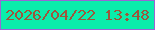 文字の大きさ：1、枠の色：9965d5、背景の色：0aedab、文字の色：9d563b 無料ブログパーツのブログ時計