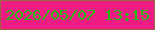 文字の大きさ：3、枠の色：996744、背景の色：ef1d83、文字の色：28ba12 無料ブログパーツのブログ時計