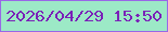 文字の大きさ：1、枠の色：9967e7、背景の色：9ce9c6、文字の色：7a22b8 無料ブログパーツのブログ時計