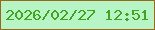 文字の大きさ：1、枠の色：996917、背景の色：b7f5c6、文字の色：42a61d 無料ブログパーツのブログ時計