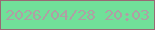 文字の大きさ：4、枠の色：996974、背景の色：71e099、文字の色：af9fa4 無料ブログパーツのブログ時計