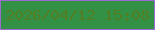 文字の大きさ：3、枠の色：996bd3、背景の色：329144、文字の色：547e24 無料ブログパーツのブログ時計
