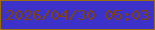 文字の大きさ：1、枠の色：996d0e、背景の色：3c31c9、文字の色：81410c 無料ブログパーツのブログ時計