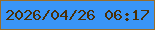 文字の大きさ：5、枠の色：996d29、背景の色：3995f7、文字の色：4b2f06 無料ブログパーツのブログ時計