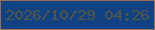文字の大きさ：4、枠の色：996e52、背景の色：104284、文字の色：545545 無料ブログパーツのブログ時計